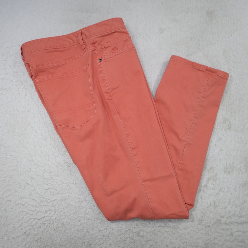 Southern Tide Pants Mens 34x32 Coral Pink Salmon Cotton Stretch Chino